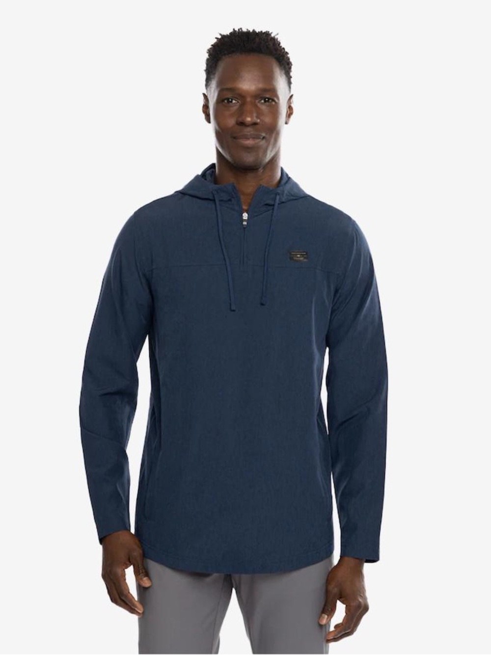 Travis Mathew Topflight Hoodie Jacket Blue 1/4 Zip Golf Small